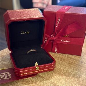 Cartier Love Ring in White Gold - With Signature Red Box